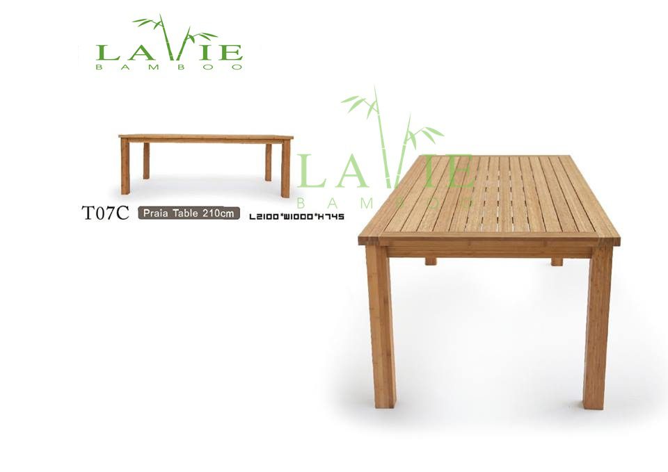 ban ngoai troi tre vo cuc T07C Bàn ghế ngoài trời Tre Vô Cực