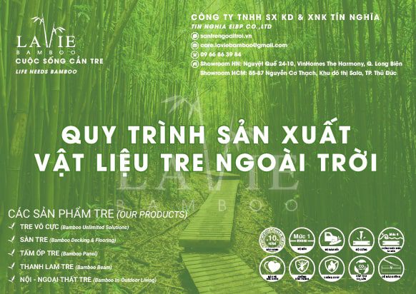 san xuat tre 1 lavie bamboo min Quy trình sản xuất Vật liệu tre ngoài trời Lavie Bamboo