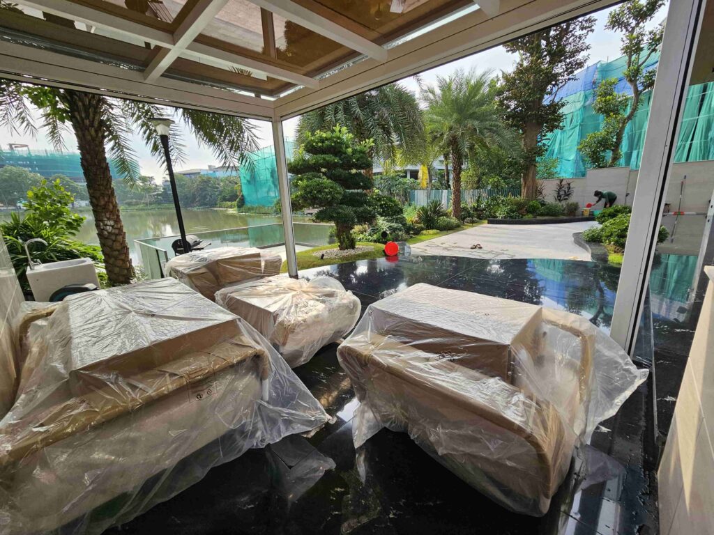 sofa ngoai troi cao cao bt ecopark 2 BIỆT THỰ ĐẢO 6 ECOPARK