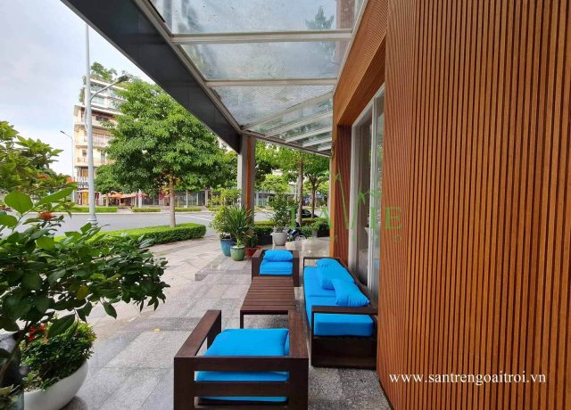 hoan thanh thi cong showroom lavie bamboo hcm 14 min Tấm Ốp Tre Ép Khối Ngoài Trời