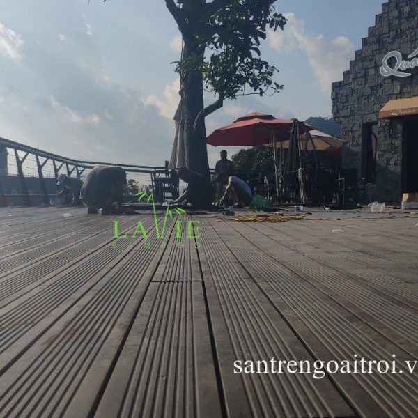 Lavie Bamboo thi công sàn tre ngoài trời Quán Gió Tam Đảo 10